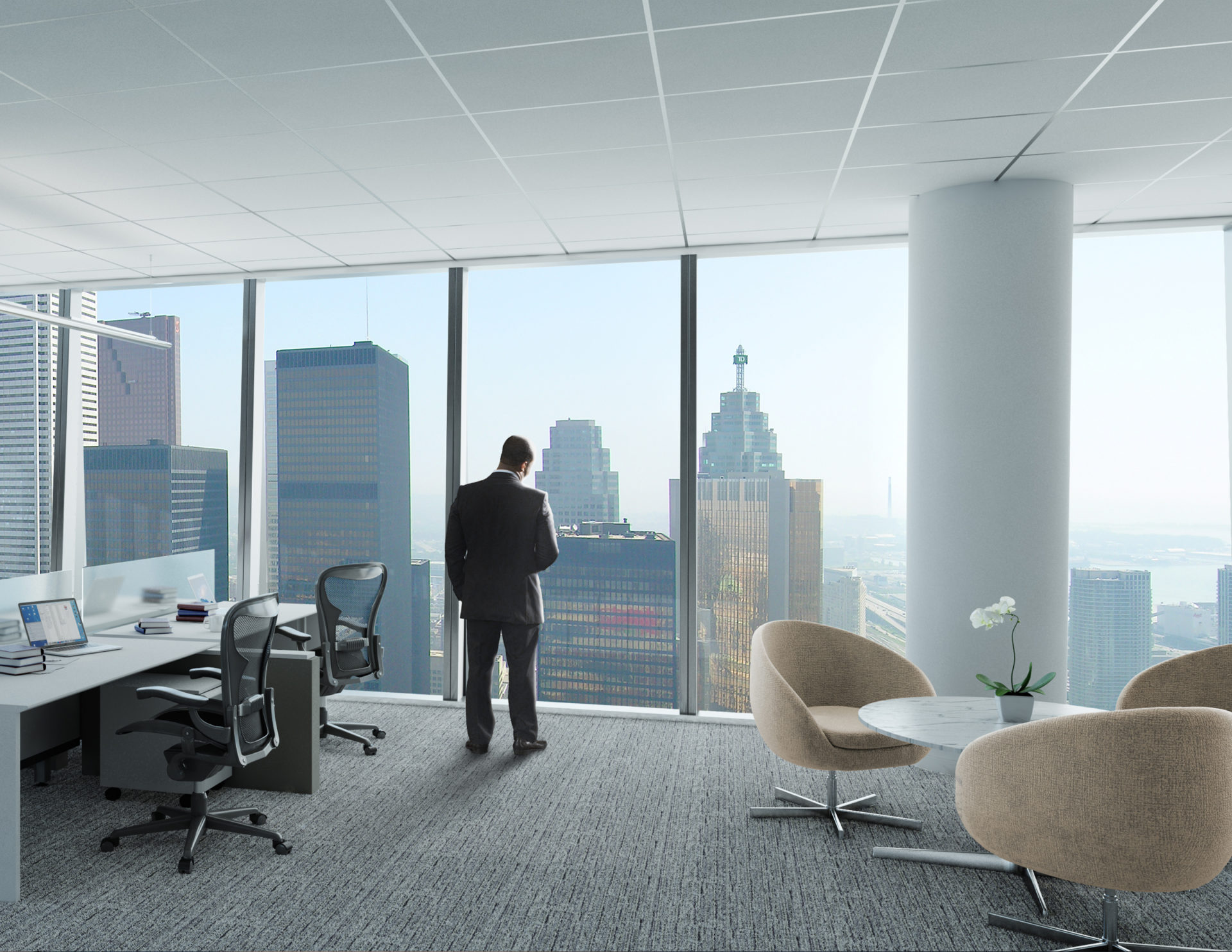 Canada Commercial Skyscraper Office Architectural Visualization Rendering